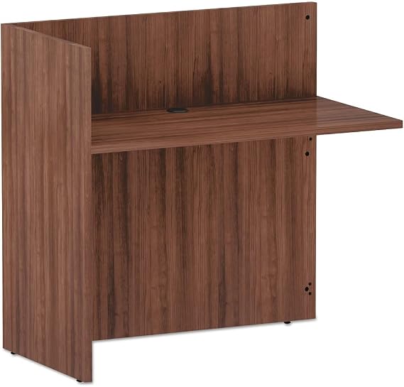 Alera Valencia Series Reversible Reception Return, 44.13W X 23.63D X 41.5H, Modern Walnut