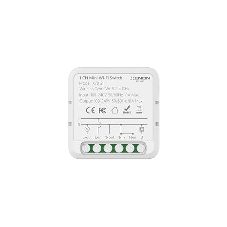 Xenon Smart Single Wi-Fi Smart Switch (16A 220V Relay) Single Output Light Switch Relay Module Mobile Application Controlled Tuya Compatible Google Home/Alexa Supported Switch X7012