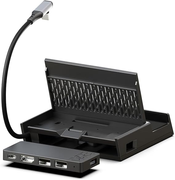 by Skull & Co. OneDock Pro: Portable Dock Station with Detachable USB Hub Adapter for SteamDeck ROG Ally & Laptop Other Devices, HDMI2.1, 8k@30Hz or 4K@120Hz, USB3.0 Port