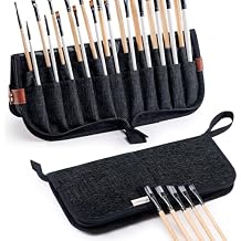 Paint Brush Holder Case for Artists with 22 Slots, Brush Organizer with Pop-Up Stand, Travel Paintbrush Storage Bag for Acrylic Oil Watercolor, Zippered Art Brush Cover (Brushes Not Included)