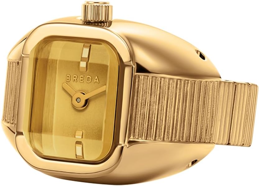 Breda 'Nocturne' Gold Expandable Ring Watch, 16MM
