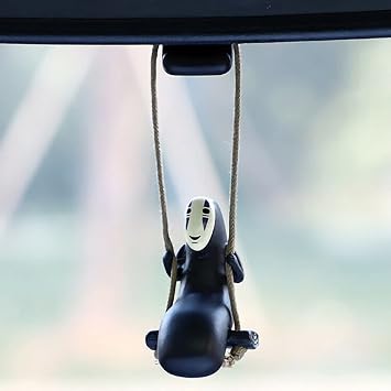 Anime Car Accessories of No Face Man Car Pendant Hanging Swing, for Car Rear View Mirror Accessories