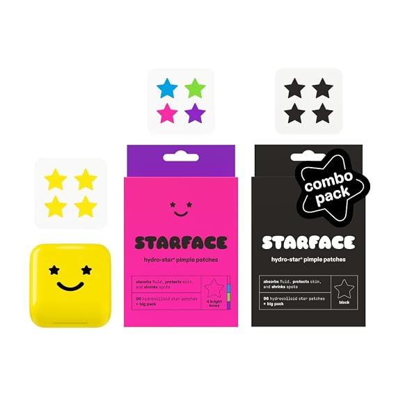 Starface Hydro-Star Big Yellow Compact + Black + Party Patches (32+96+96)