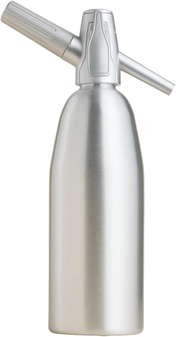 CreamRight Soda Siphon, Aluminum Sparkling Water Maker and Seltzer Bottle for Soda Water & Sodas Creation, Soda Maker Compatible with Any Standard 8g Chargers, Carbonated Water Dispenser for Cocktails