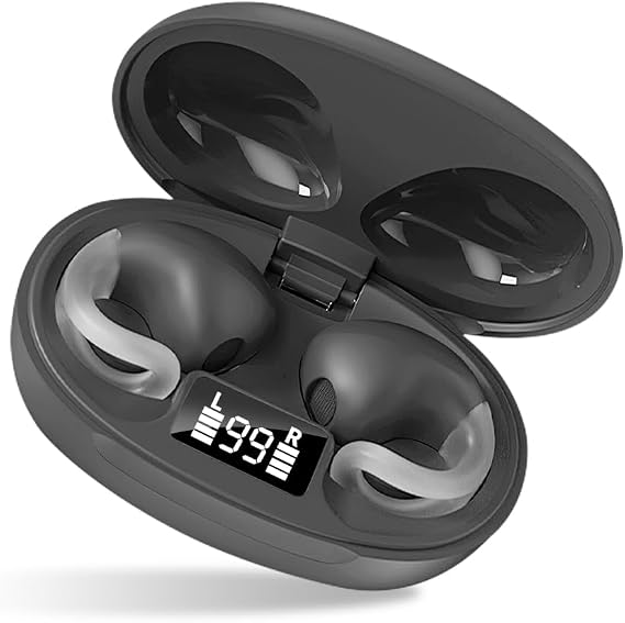 Non-blocking Earphones Bluetooth 5.4 Ear Cuff Earphones Automatic Pairing OWS Earphones Ear Clamp Air Conduction Fall-resistant Stable Wear Sports-oriented Sound Leak Suppression ENC Noise Reduction