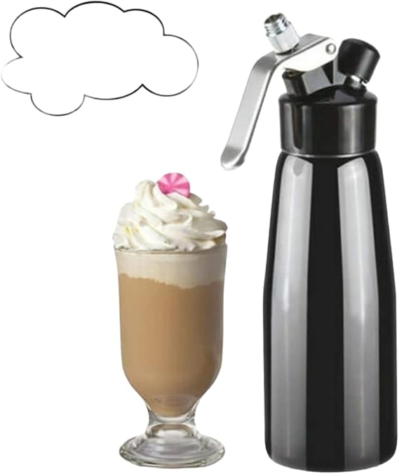 Siphon Chantilly Whip Cream Dispenser Stainless Steel 500 Ml Whipper Manufacturer Professional New Cream Butter Dispenser Whipper Foam Maker Machine Black