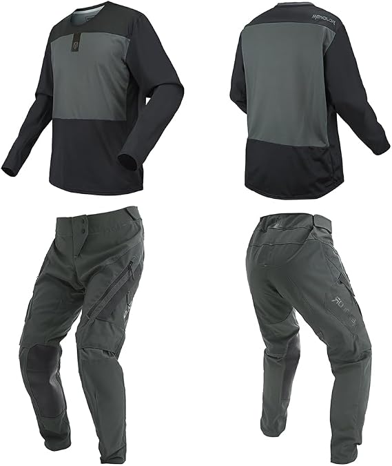 Motocross Jersey Pants Combo Mens Mx Gear Set Dirt Bike Riding Offroad Riding Racewear Adult Racing Set (Black, Jersey S / Pants 30)