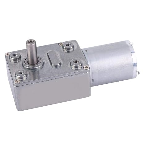 Geared Motor Worm Gear Motor DC 24V,Micro Speed Reduction Mini Motor Large Torsion Gear Box Multiple Purposes for range hood, nesting machine, smart equipment(24V 10RPM)