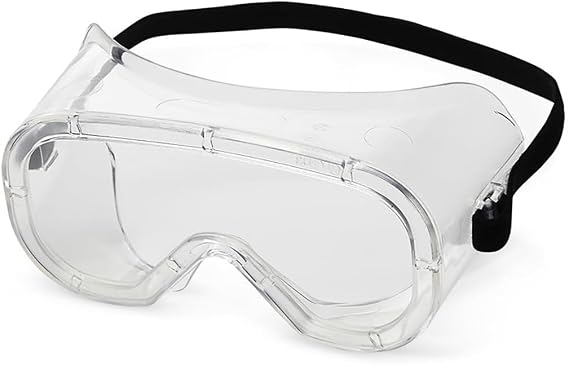 10 PACK Safety Goggles with Clear Anti-Fog Lens, Soft PVC Frame, Individual Headband Adjustment, 180 Degree Field of View