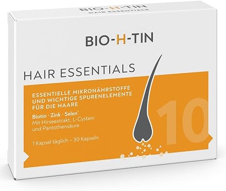BIO-H-TIN Hair Essentials: Ausgewählte Nährstoffkombination für die Haare mit Biotin Zink & Selen 30 St. Kapseln