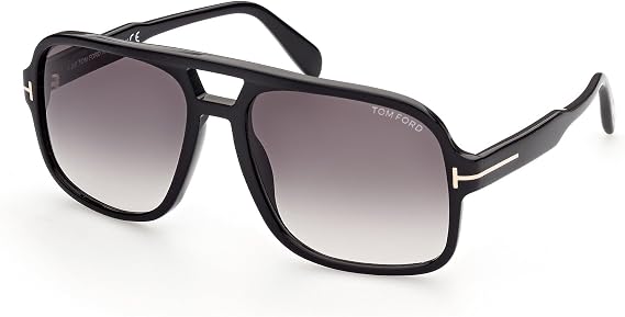 Tom Ford FALCONER-02 FT0884 Shiny Black/Grey Shaded 60/18/140 unisex Sunglasses