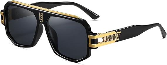 SHEEN KELLY Retro Polarized Pilot Sunglasses Men Fashion Oversized Eyewear