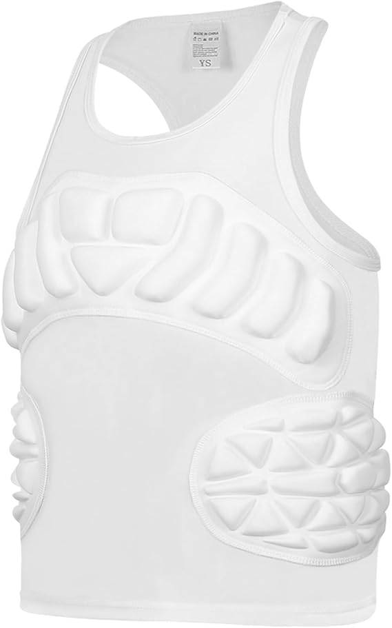 Baseball Chest Protector Youth,Baseball Padded Shirt,Protect Chest Sternum Heart Ribs,Quick-Dry Material,Padded Compression Shirt for Football Softball Lacrosse,Ages 8-12,Multiple Colors