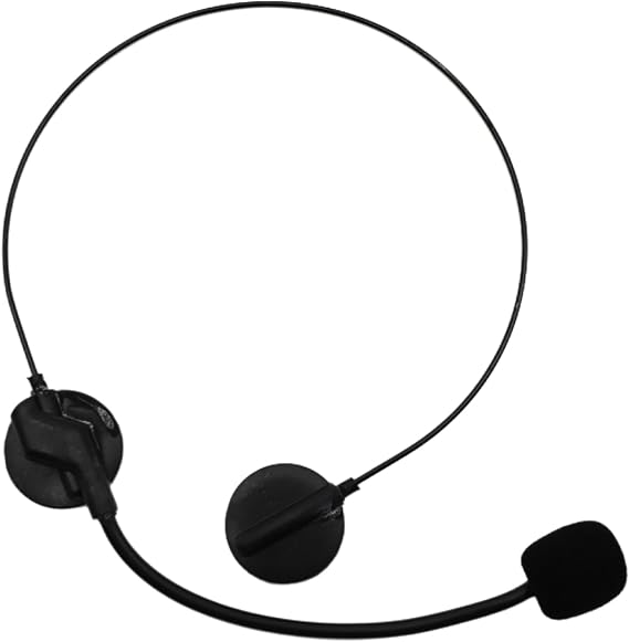 Fake Microphone,Plastic Head Headsets Mic Prop Wireless Bluetooth Microphones Radio Voice Amplifier Child Prop Headset Accessories,Portable Handheld Receiver,for Office Work Computer Cancelling Noise