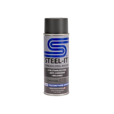 Steel-It 1006B Polyurethane, Industrial Paint Coatings, Weldable, Easy to Apply - Charcoal (1 Pack)