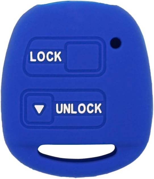 BROVACS Silicone Cover Protector Case Holder Skin Jacket Compatible with TOYOTA LEXUS 2 Button Remote Key Fob CV2421 Deep Blue 