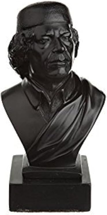 Danila-Souvenirs Libyan Revolutionary Colonel Muammar Gaddafi Stone Bust Statue 4.6'' (11,5 cm)