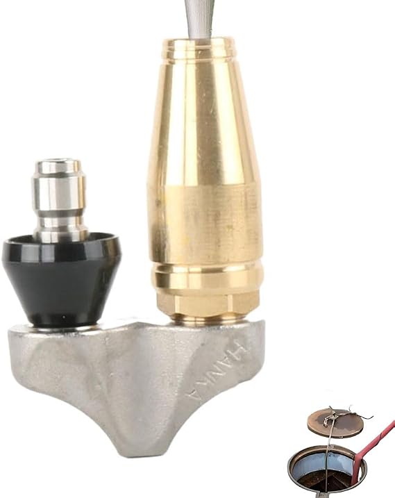 Prettyia 3/8Cleaning Reverse Turbo Sewer Drain Jetter Nozzle