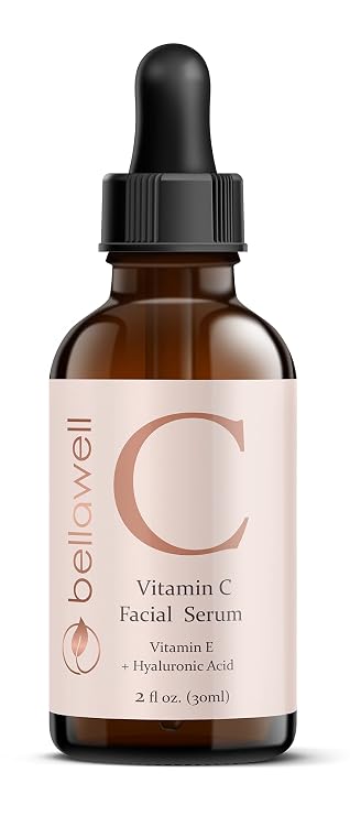 Vitamin C Serum for Face With Hyaluronic Acid, Vitamin E, Aloe Vera, and Jojoba oil 2 fl oz