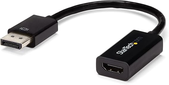 StarTech Active DisplayPort to HDMI Adapter, 4K 30Hz, 7.1 Audio (DP2HD4KS)