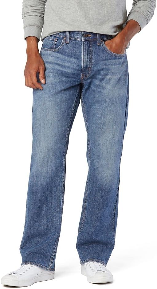 Levi Strauss Signature Gold Men's Relaxed Fit Flex Waistband Jeans