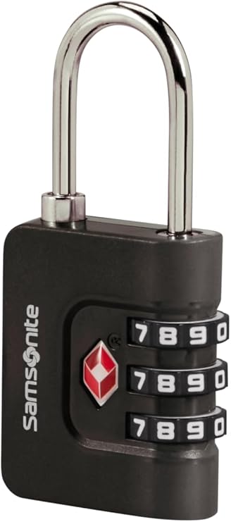 Samsonite TA Revolution - TSA Combination Lock with 3-Digit Code, Secure Luggage Lock for suitcases & Bags, Suitcase Lock, Black