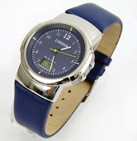 Eurochron JUNGHANS-Werk 066/4404.00 Radio Controlled Watch Stainless Steel Case Leather Strap