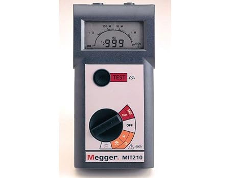 Megger MIT210 Digital/Analog Hand-Held Insulation and Continuity Tester, 1000 V Test Voltage