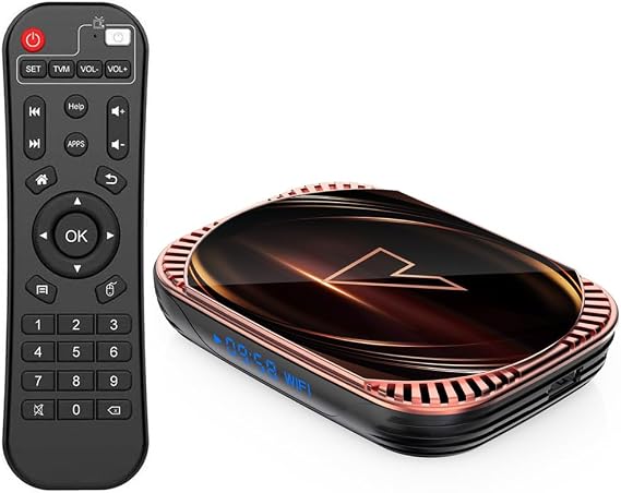 Android 11.0 TV Box,VONTAR X4 4GB ROM 128GB Amlogic S905W4 Quad Core RAM Dual Wifi 2.4G/5.8G 4K/8K HDR+ Smart BT 5.0 Media Player TV Box,4GB+32GB [Energy Class A]