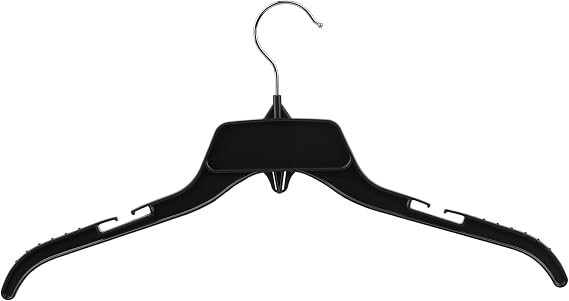 DEILSYTM Black Plastic Hangers 50 Pack Durable Slim Hangers