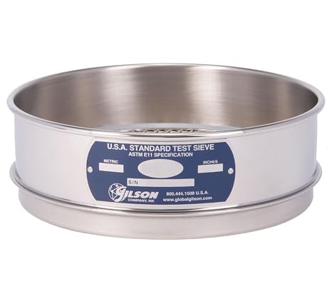 No. 200 Mesh Sieve, All Stainless, Full Height, 8" Diameter