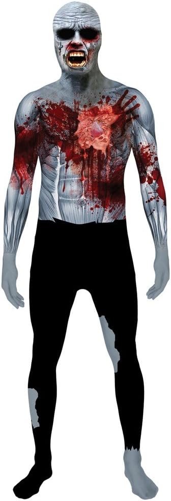 Morphsuits Men's Digital Dudz Beating Heart Flesh Wound Halloween Costume