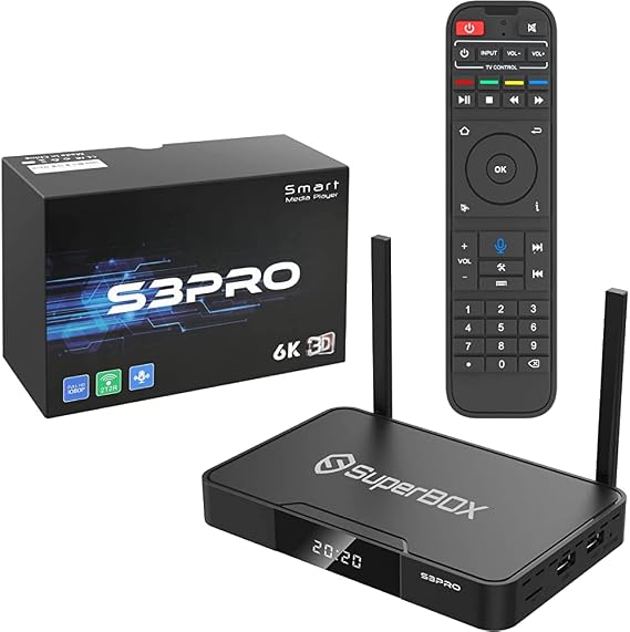 Super Box S3 PRO S3pro 2023 Combo Bundle with 1 HDMI, 1 Voice, 1 Full Keyboard Remote Control Includes Easy Detailed Installation Instructions, Amazing Customer Support