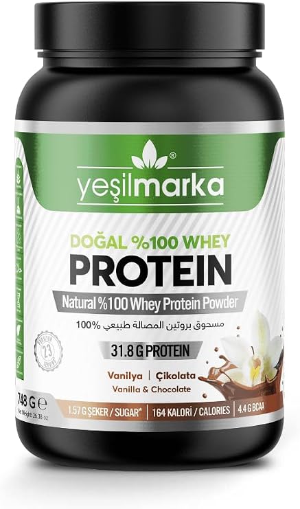 Yeşilmarka Doğal Whey Protein Tozu - Vanilya/Kakao 748 Gr