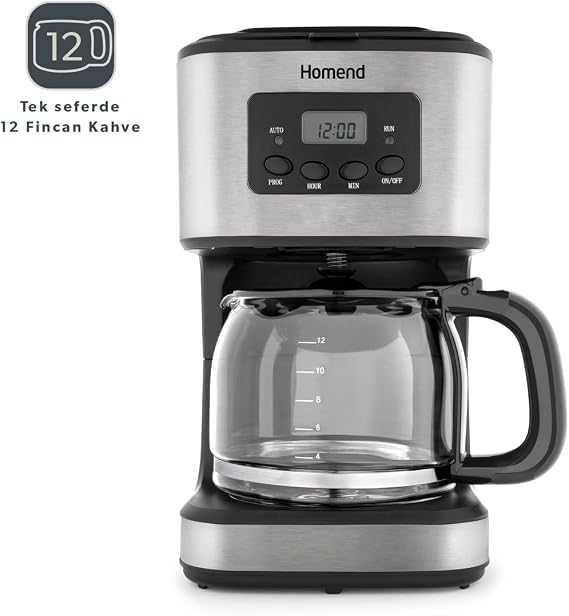 Homend Coffebreak 5046h Otomatik Zaman Ayarlı XL 12 Fincan Filtre Kahve Makinesi