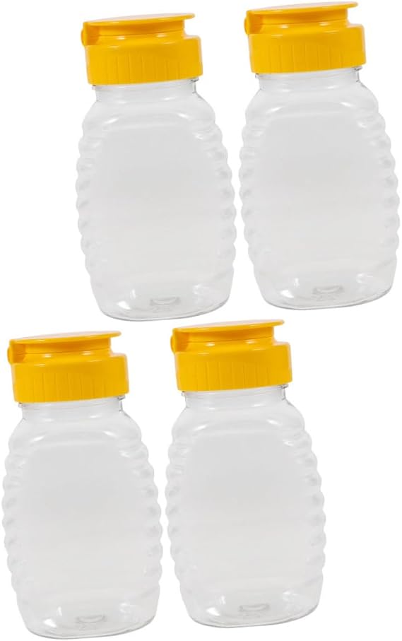 Milisten Squeeze Empty Honey Bottles Mini Jar Honey Press Bottle Syrup Dispenser for Travel Picnics