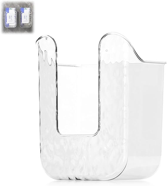 Kitchen Wipes Storage Box, Wall-Mounted Tissue Storage Box, Wall Mounted Clear Tissue Box Holder (Transparent)