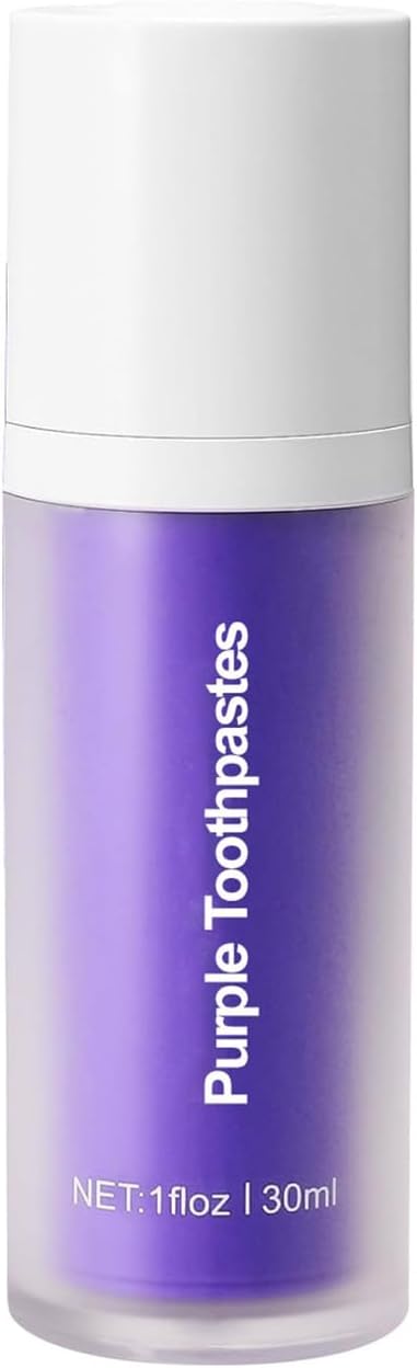 Purple Toothpaste,Purple Toothpaste Whitening Foam,Tooth Stain Removal,Teeth Whitener,Purple Whitening Toothpaste,Tooth Colour Corrector,Teeth Whitening Kit 1pc