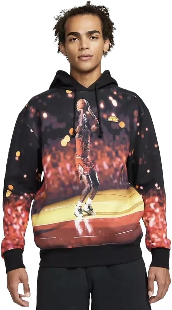 Nike Jordan Jumpman Men's Fleece Pullover Hoodie (as1, alpha, m, regular, regular, Standard, Black, Medium)