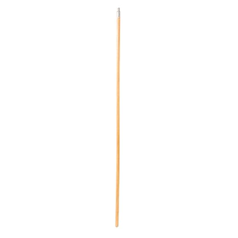 Rubbermaid Commercial Products Lacquered-Wood Broom Handle With Threaded Metal Tip, 60", Natural for Floor Cleaning/Sweeping in Home/Office