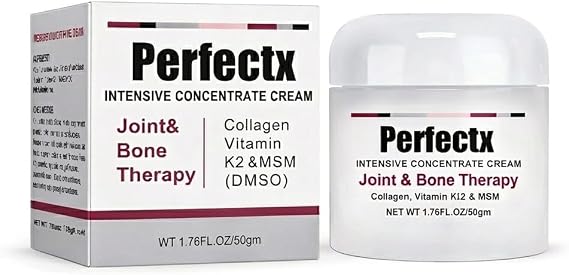 Perfectx Joint & Bone Support Cream 50g, Intensive Concentrate with Collagen, Vitamin K2 & MSM, Topical Body Care Cream 1Pack