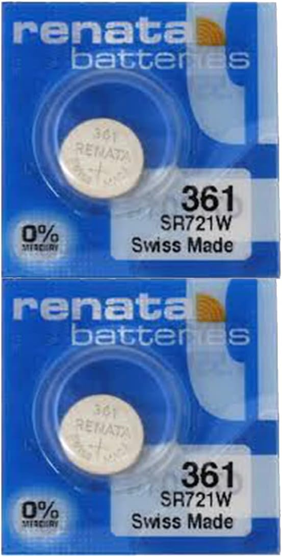 Renata 361 SR721W Batteries - 1.55V Silver Oxide 361 Watch Battery (2 Count)
