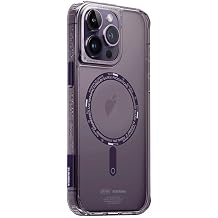 Case Compatible with Magsafe for Skinarma iPhone 14 Pro Saido Cover-purple with Transparent Airbag Design and Charging