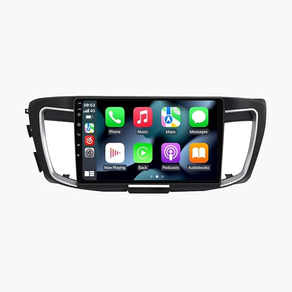 for Honda Accord 2013-2017 Radio Upgrade with Carplay & Android Auto 4-Core 2G RAM + 32G ROM Car Stereo 10-Inches IPS Touch Screen Head Unit with GPS Navigation(61 Themes)