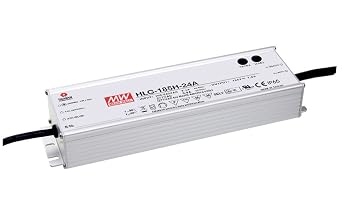 MEAN WELL LED Driver Single Output Switching Power Supply 54 Volts @ 3.45 Amps 27 - 54 Volts Model A, 185W - HLG-185H-54A