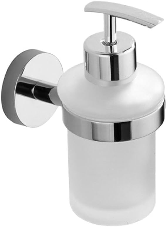 Chrome Wall Mounted Frosted Glass Soap Dispenser