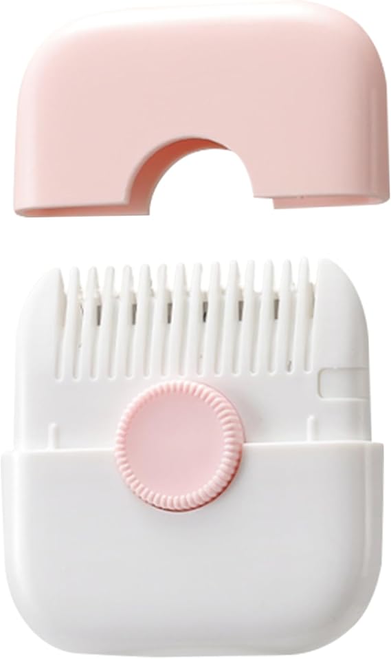 Split Ends Hair Trimmer, 2 in 1 Mini Portable Cute Hair Brush, Detachable Dustproof Knob Adjustable Stainless Steel Slicer Clipper for Women, Type 1