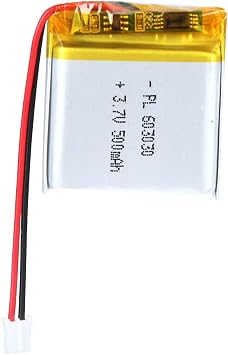 3.7V 500mAh 603030 Lipo Battery Rechargeable Lithium Polymer ion Battery Pack with PH2.0mm JST Connector