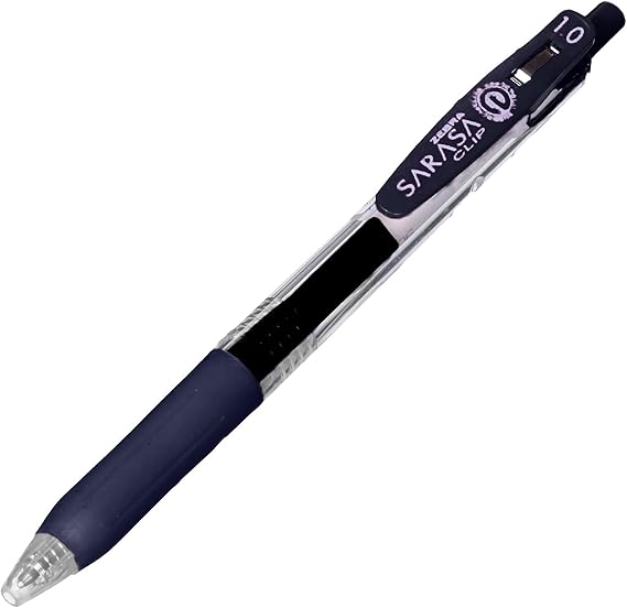 Zebra Sarasa Clip Pen 1.0 mm, Blue/Black (JJE15-FB)