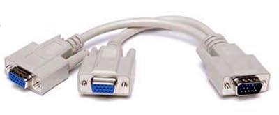 Kyper USKyper-1650 1ft Full HD 1080P VGA Splitter Cable Y Cable for Screen Duplication - Does NOT Show Separate Displays No Screen Extension Pack of 4 with 8 VGA Cables 6ft